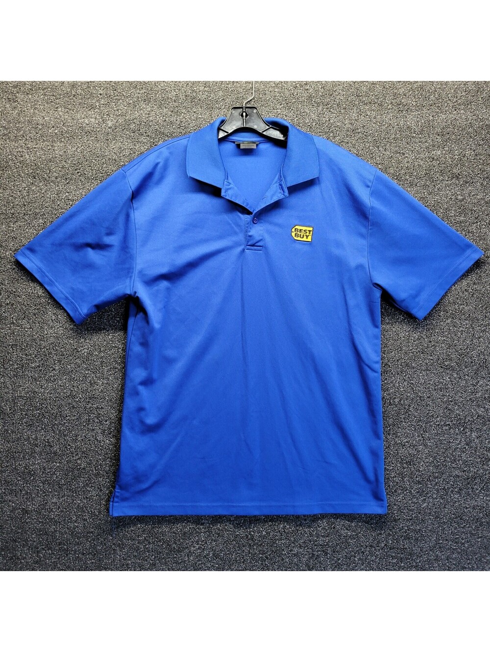 Best Buy Employee Work Polo Shirt Mens XL Blue Uniform Short Sleeve embroidered
